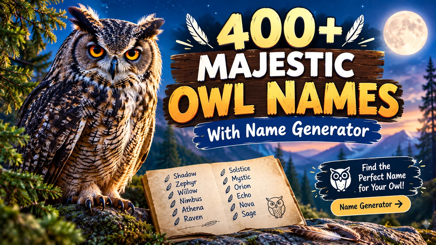Majestic Owl Names With Name Generator