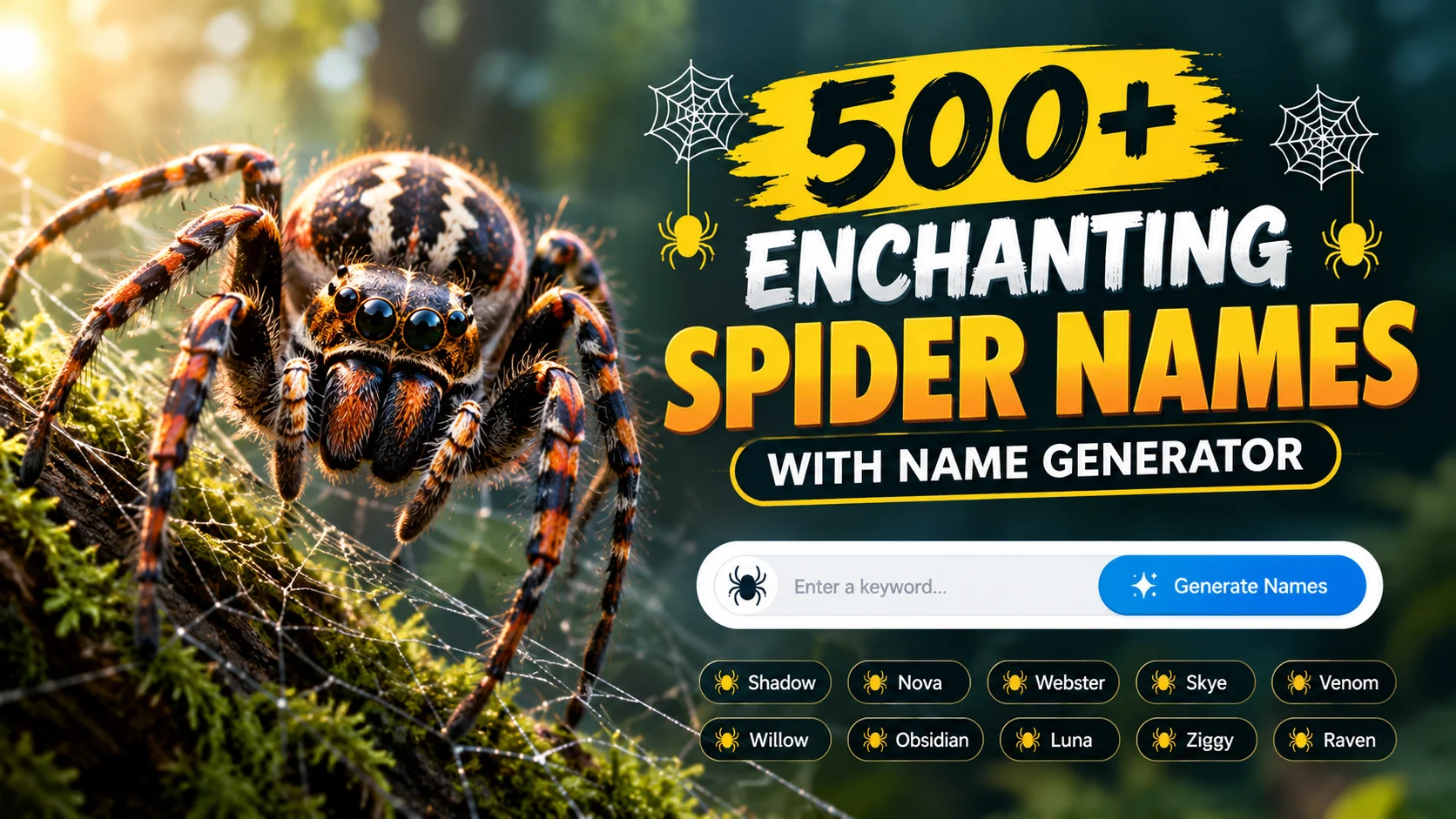 Enchanting Spider Names With Name Generator