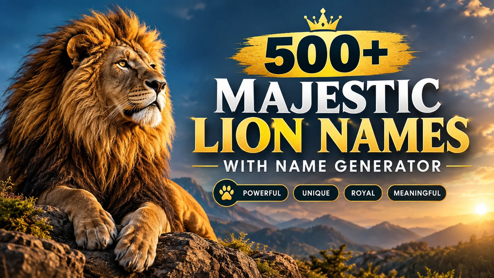 Majestic Lion Names With Name Generator