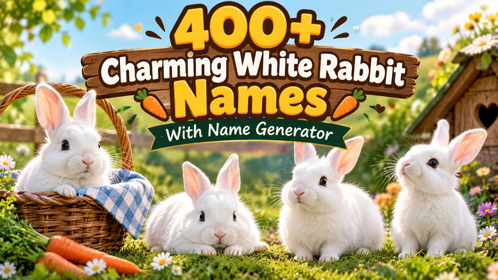 Charming White Rabbit Names With Name Generator