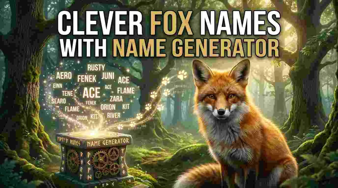 500+ Clever Fox Names With Name Generator