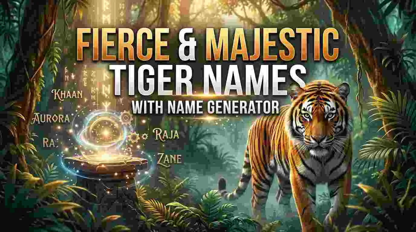 Fierce & Majestic Tiger Names With Name Generator