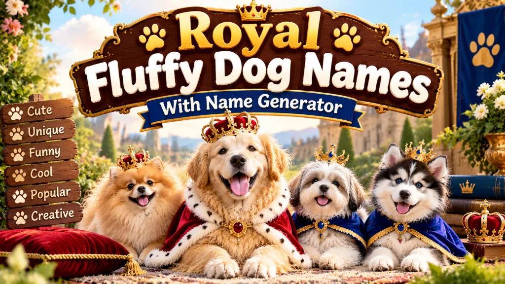 Royal Fluffy Dog Names