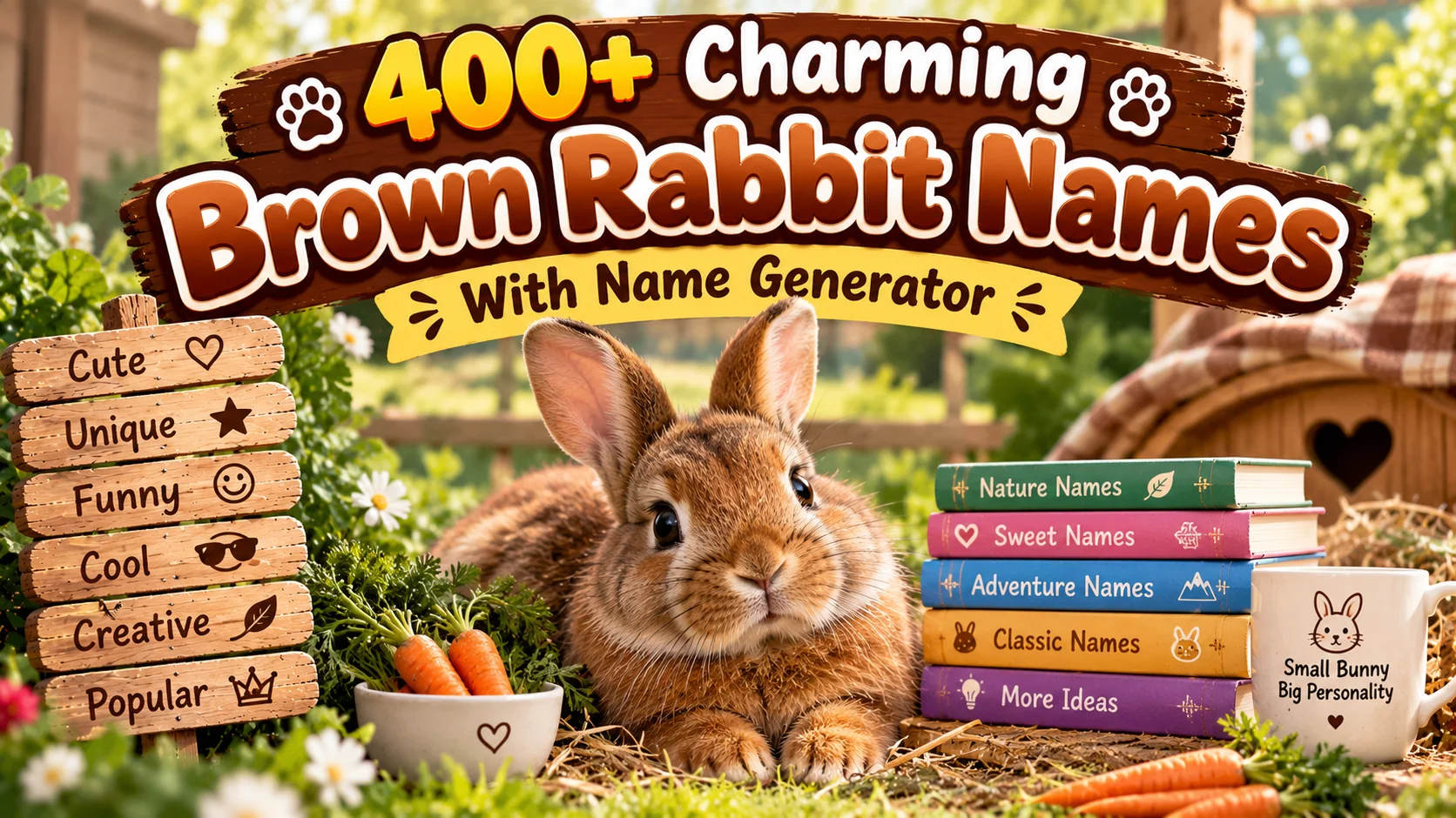 Charming Brown Rabbit Names With Name Generator