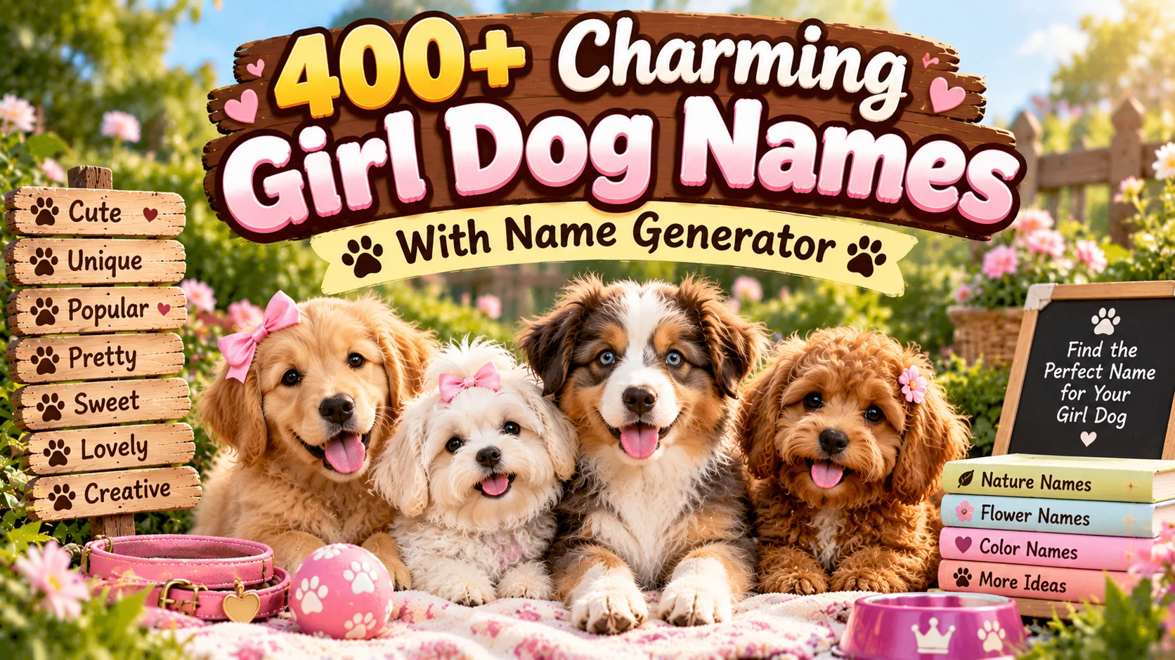 Charming Girl Dog Names With Name Generator