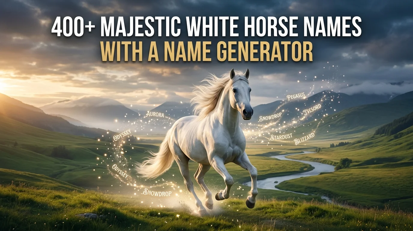 Majestic White Horse Names With a Name Generator