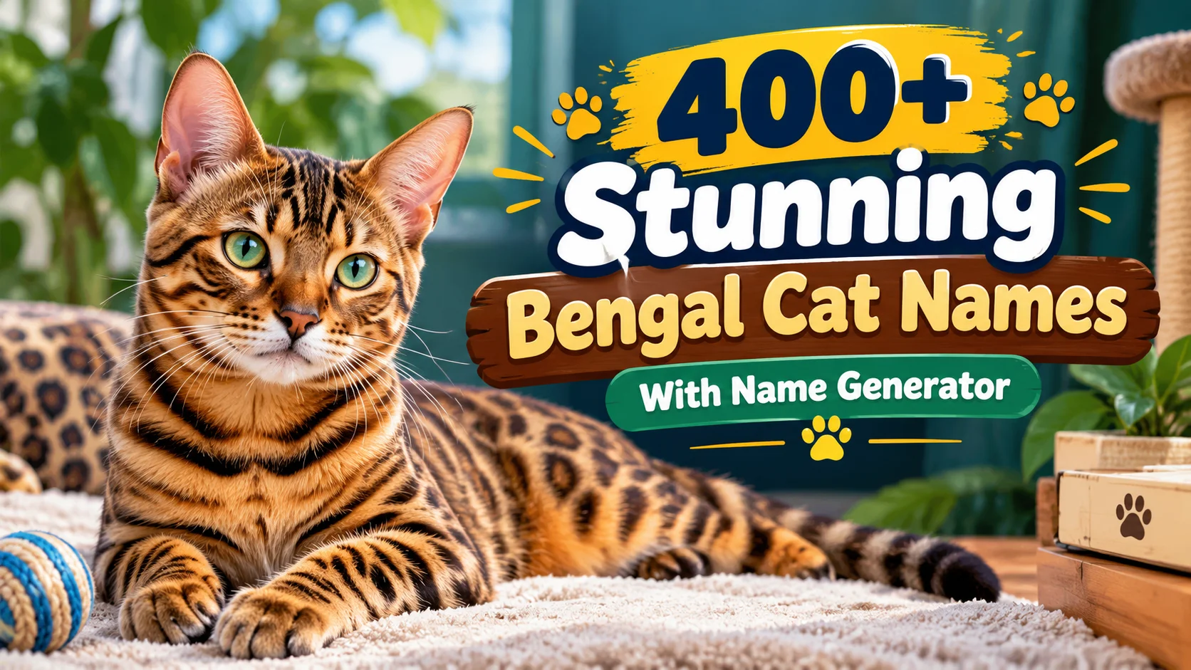Stunning Bengal Cat Names With Name Generator